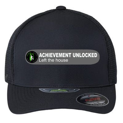 Achievement Unlocked Left The House Flexfit Unipanel Trucker Cap