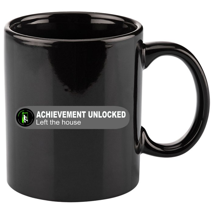 Achievement Unlocked Left The House 11oz C Handle Ceramic Mug