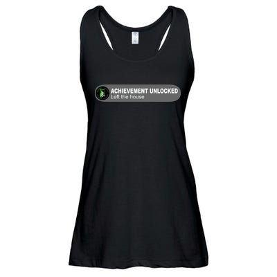 Achievement Unlocked Left The House Ladies Essential Flowy Tank