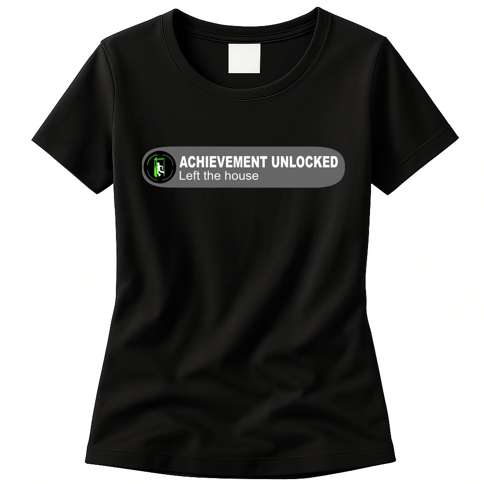 Achievement Unlocked Left The House Womens T-Shirt