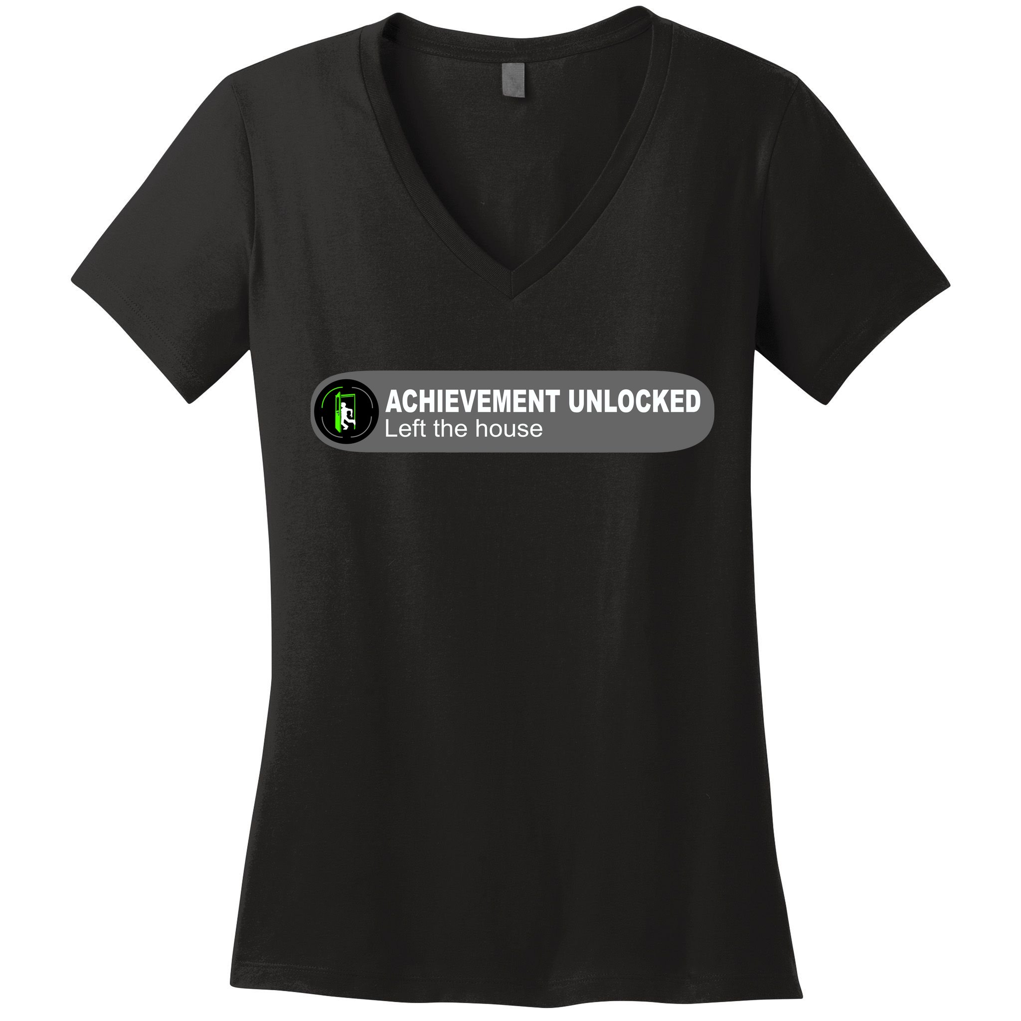 Achievement Unlocked Left The House Women's V-Neck T-Shirt