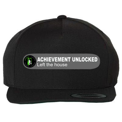 Achievement Unlocked Left The House Wool Snapback Cap