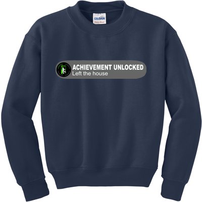 Achievement Unlocked Left The House Kids Sweatshirt