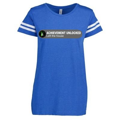 Achievement Unlocked Left The House Enza Ladies Jersey Football T-Shirt