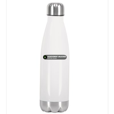 Achievement Unlocked Left The House Stainless Steel Insulated Water Bottle