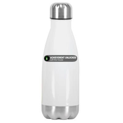 Achievement Unlocked Left The House Stainless Steel Insulated Water Bottle