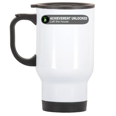 Achievement Unlocked Left The House Stainless Steel Travel Mug