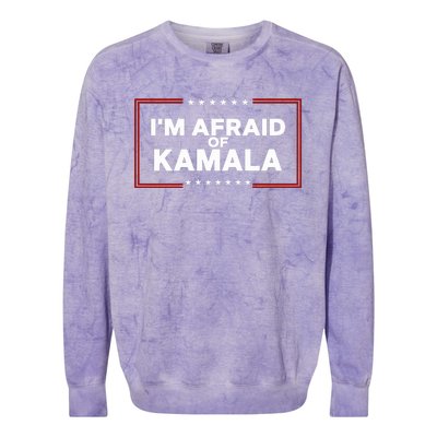 Alex Cole IM Afraid Of Kamala Colorblast Crewneck Sweatshirt