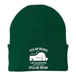 Awesome Cartoon I am a Polar Bear for Polar Bear Lover Knit Cap Winter Beanie