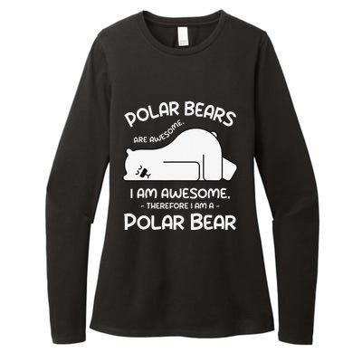 Awesome Cartoon I am a Polar Bear for Polar Bear Lover Womens CVC Long Sleeve Shirt