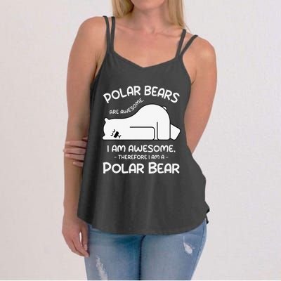 Awesome Cartoon I am a Polar Bear for Polar Bear Lover Women's Strappy Tank