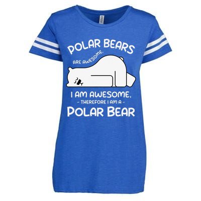 Awesome Cartoon I am a Polar Bear for Polar Bear Lover Enza Ladies Jersey Football T-Shirt