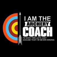 Archery Coach Is Always Right Trainer Drawstring Bag