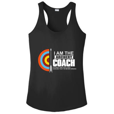 Archery Coach Is Always Right Trainer Ladies PosiCharge Competitor Racerback Tank