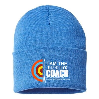 Archery Coach Is Always Right Trainer Sustainable Knit Beanie