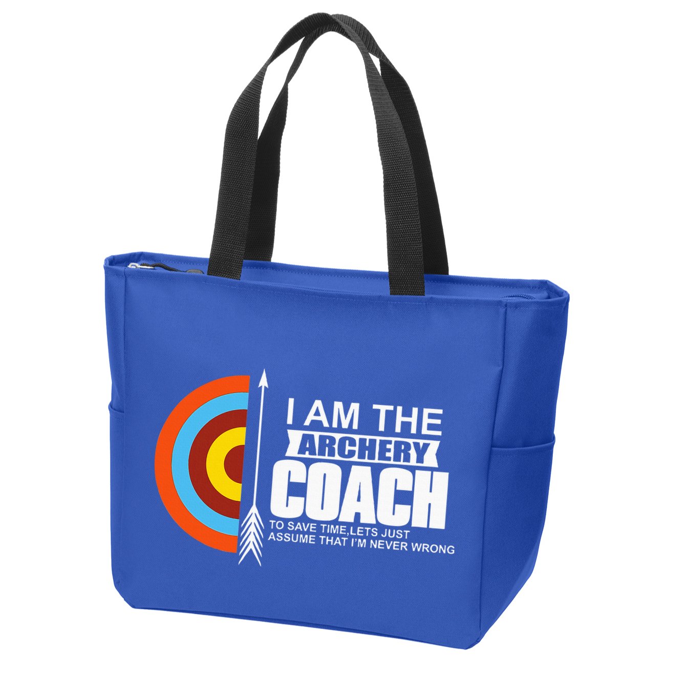 Archery Coach Is Always Right Trainer Zip Tote Bag