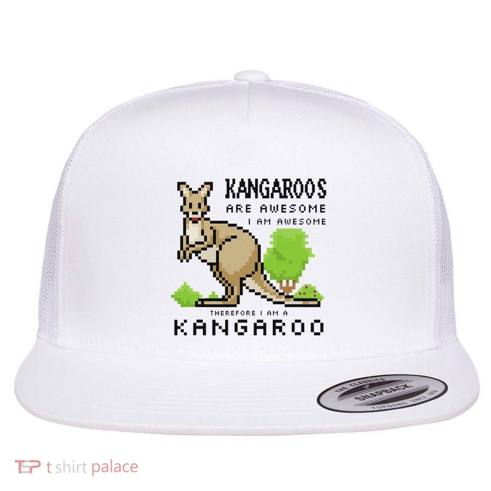 Awesome Cartoon I Am A Kangaroo For Kangaroo Lovers Flat Bill Trucker Hat