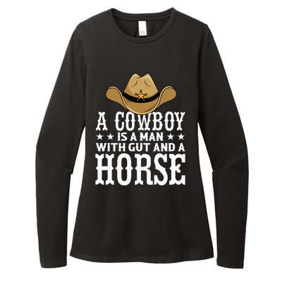 A Cow Is A Man With Gut And A Horse Cowboys Hat Cow Womens CVC Long Sleeve Shirt