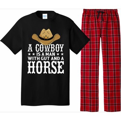 A Cow Is A Man With Gut And A Horse Cowboys Hat Cow Pajama Set