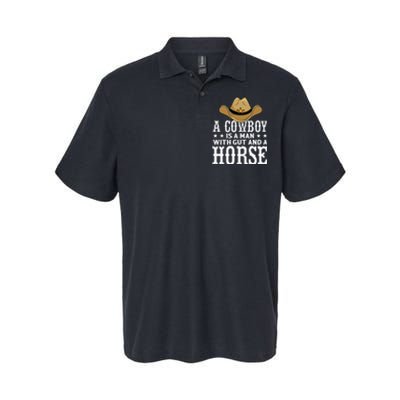 A Cow Is A Man With Gut And A Horse Cowboys Hat Cow Softstyle Adult Sport Polo