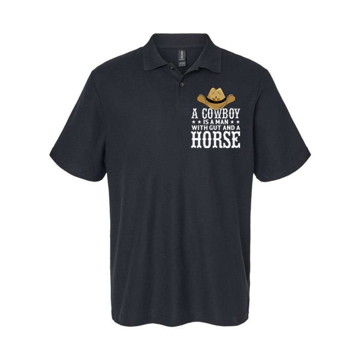 A Cow Is A Man With Gut And A Horse Cowboys Hat Cow Softstyle Adult Sport Polo