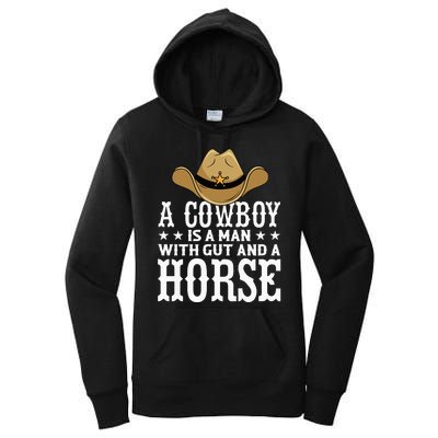 A Cow Is A Man With Gut And A Horse Cowboys Hat Cow Women's Pullover Hoodie