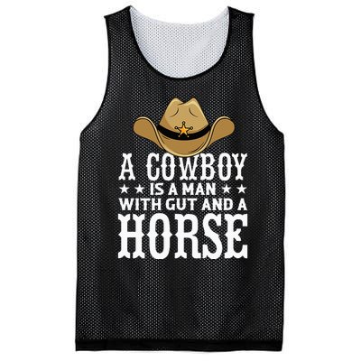 A Cow Is A Man With Gut And A Horse Cowboys Hat Cow Mesh Reversible Basketball Jersey Tank