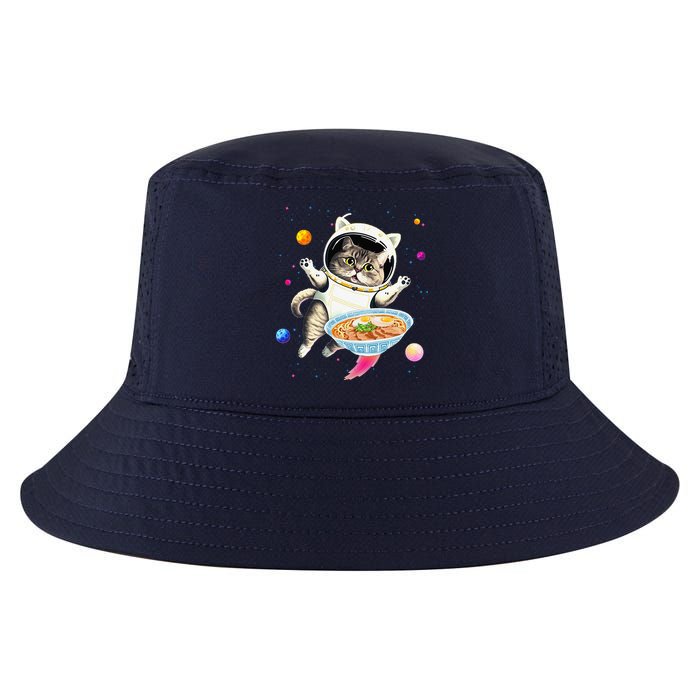 Astronaut Cat In Space With Ramen Noodles Galaxy Cat Cool Comfort Performance Bucket Hat