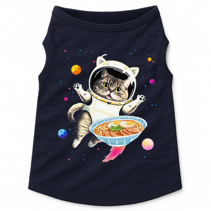 Astronaut Cat In Space With Ramen Noodles Galaxy Cat Doggie Tank
