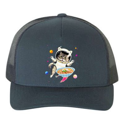 Astronaut Cat In Space With Ramen Noodles Galaxy Cat Yupoong Adult 5-Panel Trucker Hat