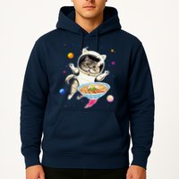 Astronaut Cat In Space With Ramen Noodles Galaxy Cat Hoodie