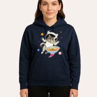 Astronaut Cat In Space With Ramen Noodles Galaxy Cat Hoodie