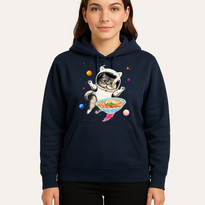 Astronaut Cat In Space With Ramen Noodles Galaxy Cat Hoodie