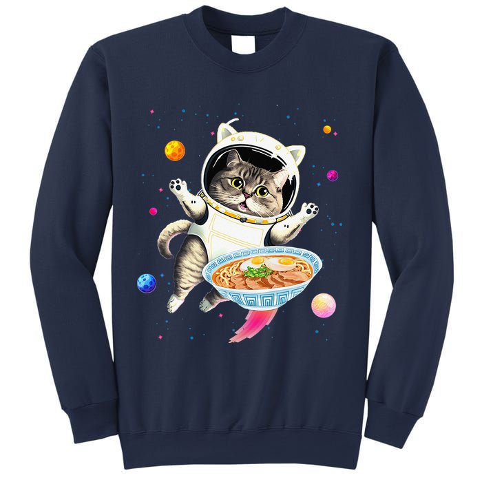 Astronaut Cat In Space With Ramen Noodles Galaxy Cat Sweatshirt