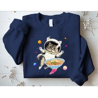 Astronaut Cat In Space With Ramen Noodles Galaxy Cat Sweatshirt