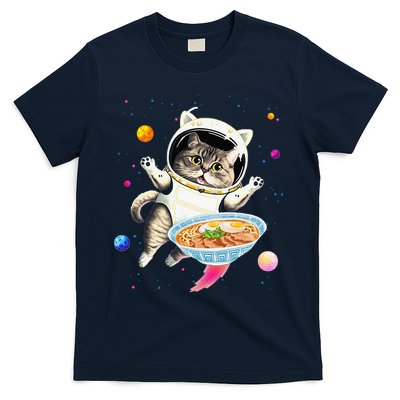Astronaut Cat In Space With Ramen Noodles Galaxy Cat T-Shirt