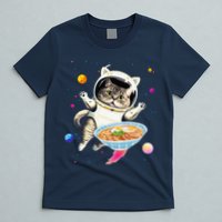 Astronaut Cat In Space With Ramen Noodles Galaxy Cat T-Shirt