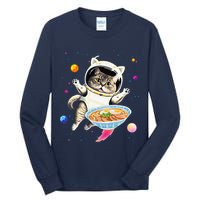 Astronaut Cat In Space With Ramen Noodles Galaxy Cat Tall Long Sleeve T-Shirt