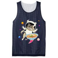 Astronaut Cat In Space With Ramen Noodles Galaxy Cat Mesh Reversible Basketball Jersey Tank