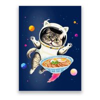 Astronaut Cat In Space With Ramen Noodles Galaxy Cat Poster