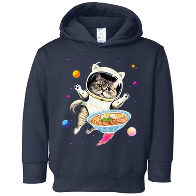 Astronaut Cat In Space With Ramen Noodles Galaxy Cat Toddler Hoodie