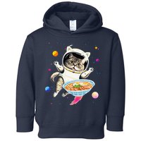Astronaut Cat In Space With Ramen Noodles Galaxy Cat Toddler Hoodie
