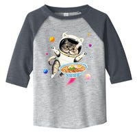 Astronaut Cat In Space With Ramen Noodles Galaxy Cat Toddler Fine Jersey T-Shirt