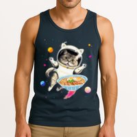 Astronaut Cat In Space With Ramen Noodles Galaxy Cat Tank Top