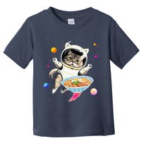 Astronaut Cat In Space With Ramen Noodles Galaxy Cat Toddler T-Shirt