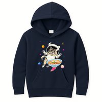 Astronaut Cat In Space With Ramen Noodles Galaxy Cat Kids Hoodie