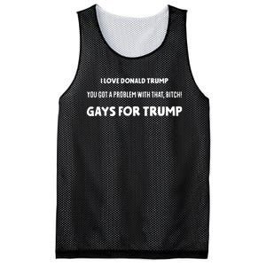 Art Candee I Love Donald Trump You Got A Problem With That Bitch Gays For Trump Mesh Reversible Basketball Jersey Tank