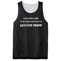 Art Candee I Love Donald Trump You Got A Problem With That Bitch Gays For Trump Mesh Reversible Basketball Jersey Tank