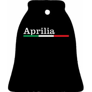 Aprilia Città Italiana Bandiera Italia Maglietta Ceramic Bell Ornament