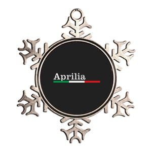 Aprilia Città Italiana Bandiera Italia Maglietta Metallic Star Ornament